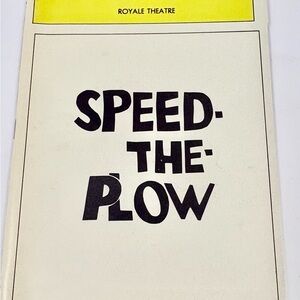 Vintage Playbill Speed The Plow Royale Theatre Madonna August 1988 NYC Broadway